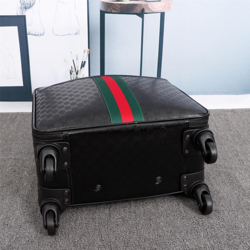 GUCCI古馳 專櫃限量版 超耐磨損萬向輪 加厚全鋁合金 時尚個性拉杆箱 16寸旅行箱 可登機  xbt1004